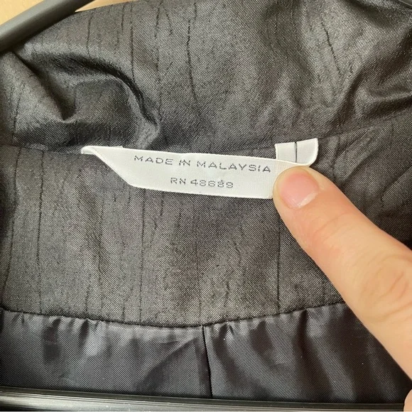 British Mist Vintage Black Rain Trench Coat Size 10 - Picture 7 of 12